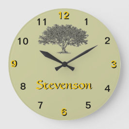 Clock - Familj Träd Stor Klocka