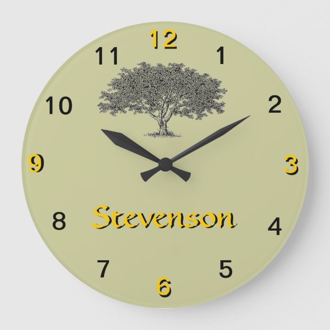 Clock - Familj Träd Stor Klocka (Framsida)