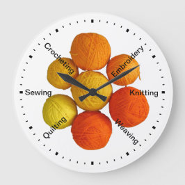 Clock - Fiber Arts Yarn Bollar Stor Klocka