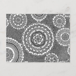 Clock Flowers Vykort