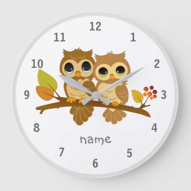 Clock för muskel från Uggla på friland Stor Klocka (Framsida)