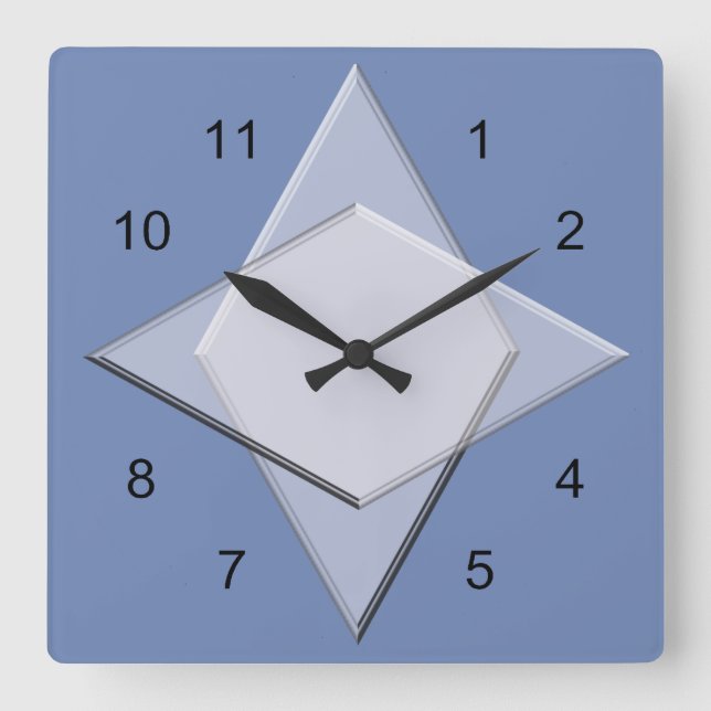 Clock - Geometric Mönster Fyrkantig Klocka (Framsida)