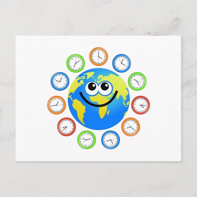 Clock Globe Vykort (Framsida)