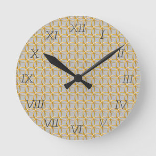 Clock - Golden Chain Mail Links Rund Klocka
