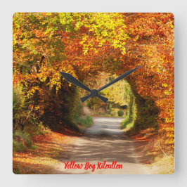 Clock Gult Bog Kilcullen Fyrkantig Klocka
