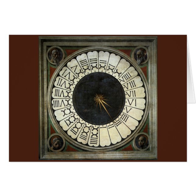 Clock in Duomo av Paolo Uccello Hälsningskort (Framsidan Horizontal)