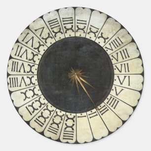 Clock in Duomo av Paolo Uccello Runt Klistermärke