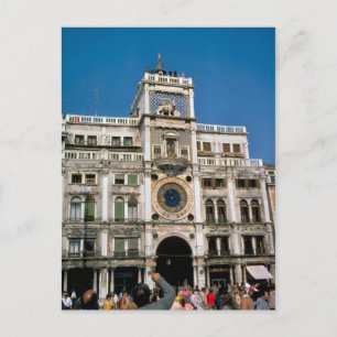 Clock in St. Mark's Square, Venedig Vykort