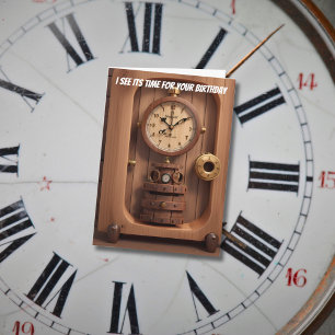 Clock Jag ser tiden för din födelsedag Kort