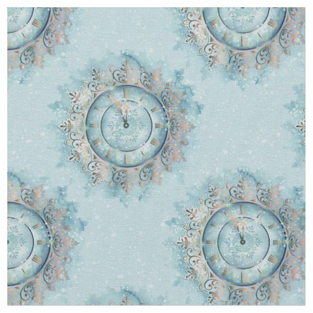 Clock jul Mandala Tyg (Närbild)