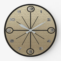 Clock - Linen-bakgrund med metallnummer