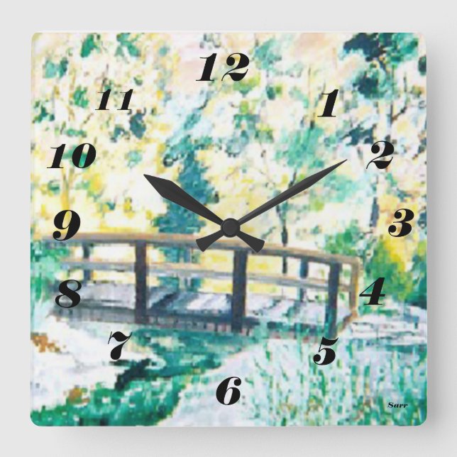 Clock MorgDew /Sarr Fyrkantig Klocka (Framsida)