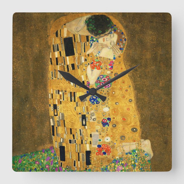 Clock of “The Kiss”,No.03 Fyrkantig Klocka (Framsida)