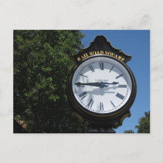 Clock Railroad sq.. Santa Rosa, Ca. Vykort