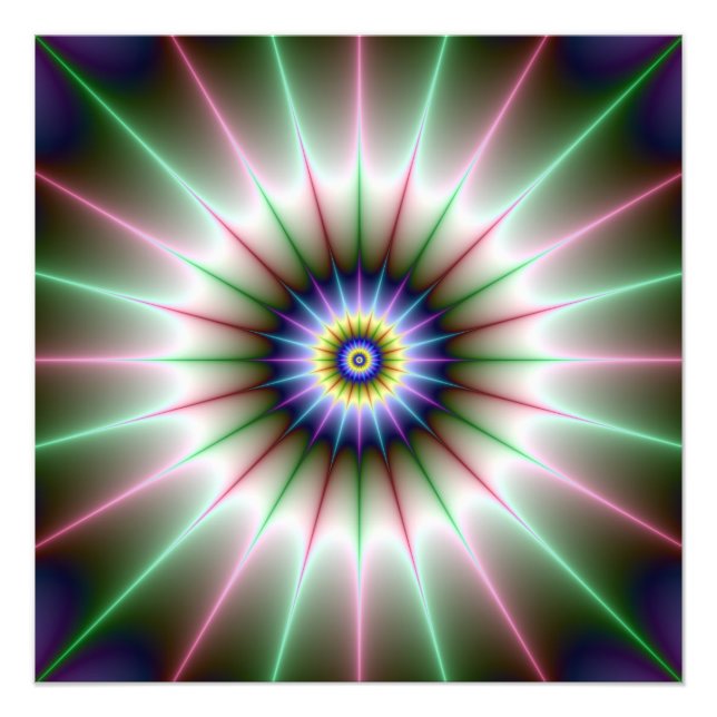 Clock Star Photo Print Fototryck (Framsidan)