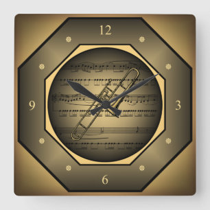 Clock-tagon ~ Trombone ~ Lakan Music ~ Tuscan ~ Fyrkantig Klocka