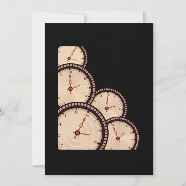 Clock Time Traveling Watch Science fiction Gift Inbjudningar (Framsida)