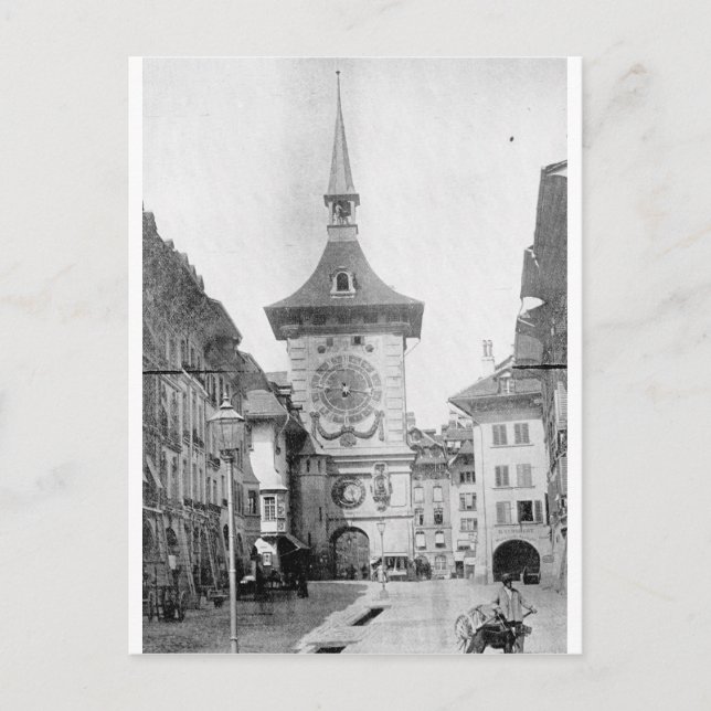 Clock Torn, Berne, Schweiz ca 1890 Vykort (Framsida)