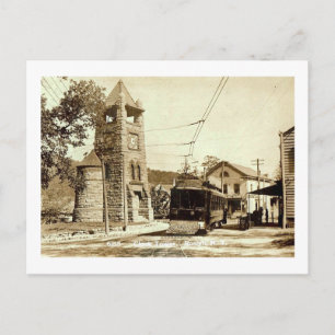 Clock Torn, Roslyn, Long Island, NY Vintage Vykort