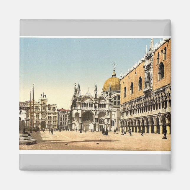 Clock torn, St. Mark's och Doges' Palace, Piazze Magnet (Framsidan)