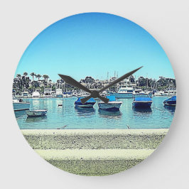 Clock Wall Balboa Island Personal Photo Beach Bay  Stor Klocka