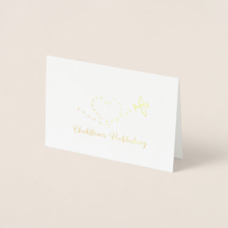 Clockflower Publications etsad minikortdesign Folierat Kort