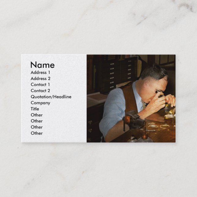 Clockmaker - The watchman 1939 Visitkort (Framsida)