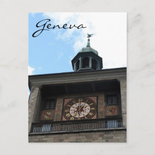 clocktower geneva vykort