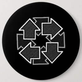 Clockwise Arrows Minimal Geometric Black Variant 2 Knapp