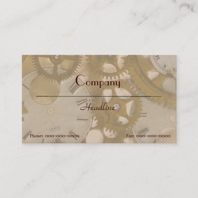 Clockwork-Affärskort Visitkort (Framsida)