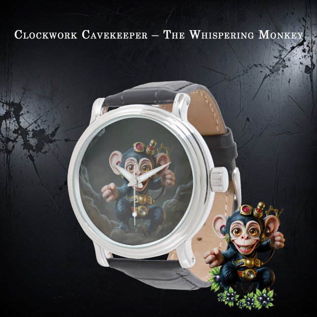 Clockwork Cavekeeper – Den viskande apan  Armbandsur (Skapare uppladdad)