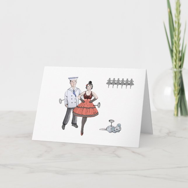 Clockwork Dancers Card Kort (Framsida)