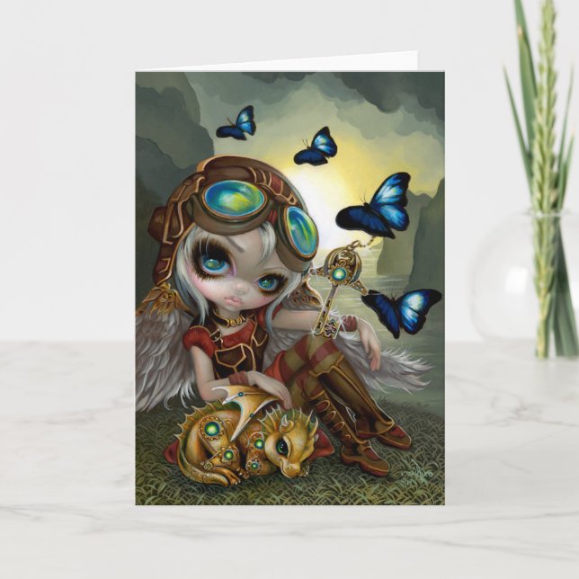 "Clockwork Dragonling" vykort (Framsida)