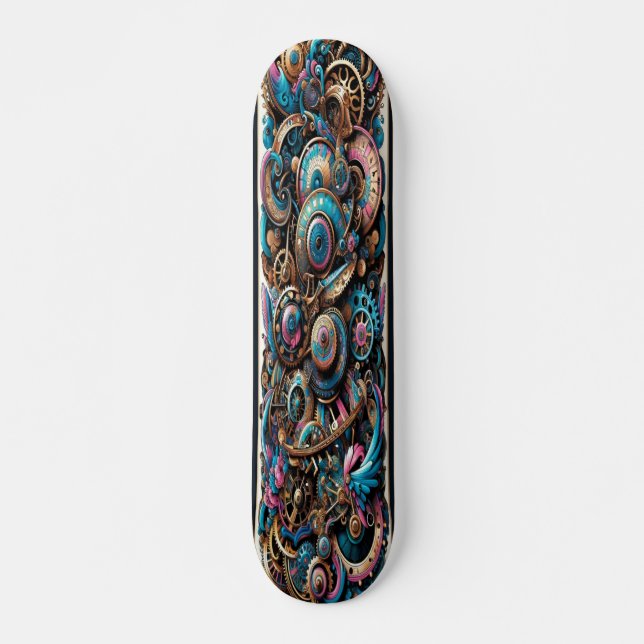 ’Clockwork Fantasia’ Mini Skateboard Bräda 18,5 Cm (Framsida)