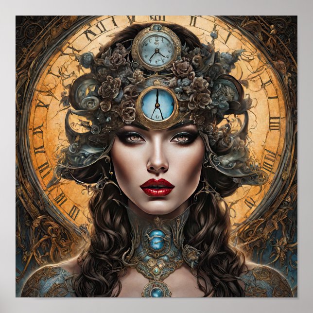 Clockwork Orange A Steampunk Woman Poster (Framsidan)