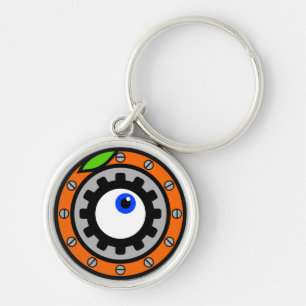Clockwork-Orange Rund Silverfärgad Nyckelring