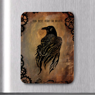 Clockwork Raven Magnet