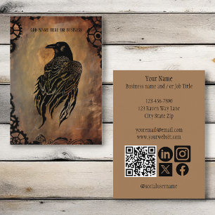 Clockwork Raven Visitkort