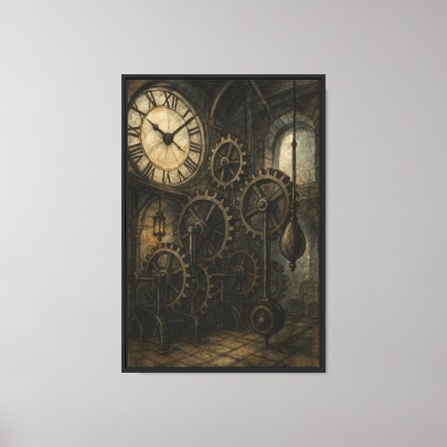 Clockwork Torn Insida Art Canvastryck (Framsida)