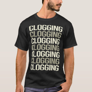 Clogglogg för vit text t shirt