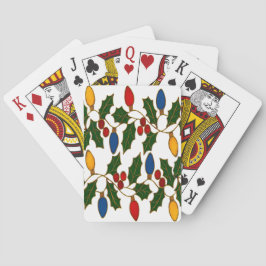 Cloisonne Art Christmas Lights and Holly Casinokort