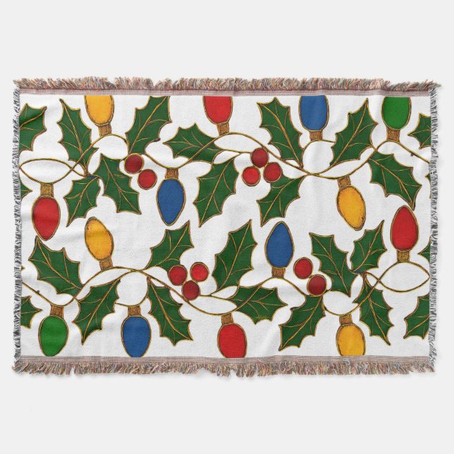 Cloisonne Art Christmas Lights and Holly Filt (Framsidan)