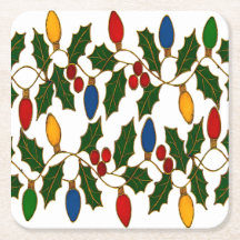 Cloisonne Art Christmas Lights and Holly