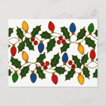 Cloisonne Art Christmas Lights and Holly