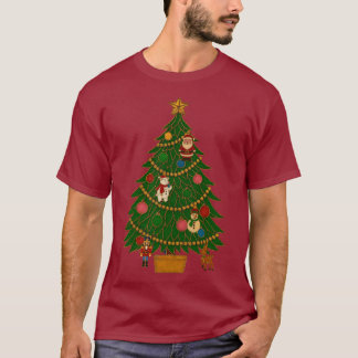 Cloisonne Art Christmas Tree Character Ornaments T Shirt