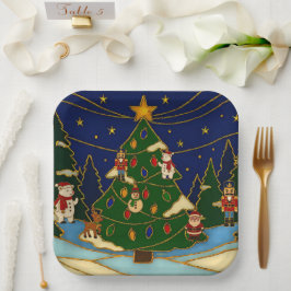 Cloisonne Art Whimsical Forest Classic Christmas