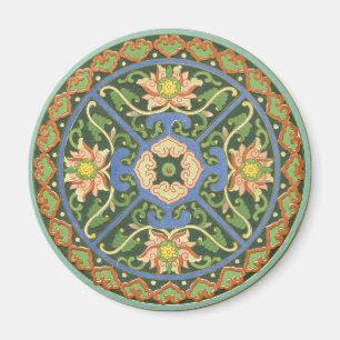 Cloisonne China Patter Asian Oriental Magnet