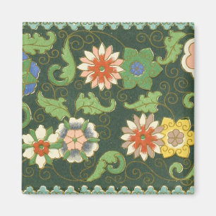 Cloisonne China Patter Asian Oriental Magnet