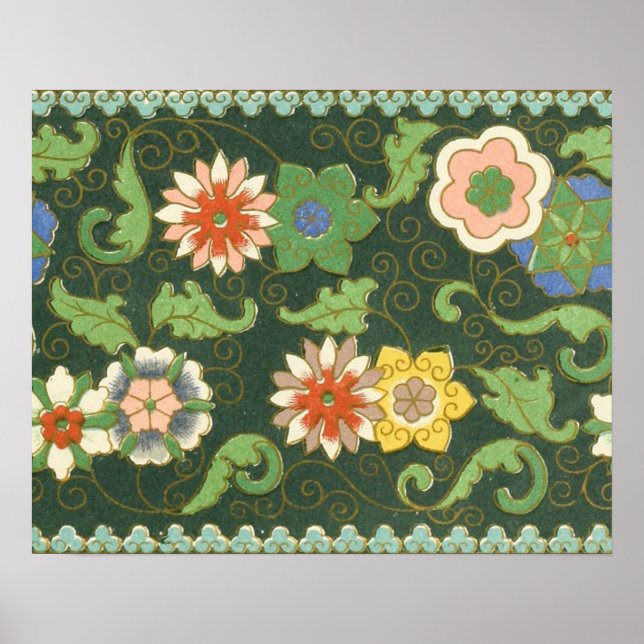 Cloisonne China Patter Asian Oriental Poster (Framsidan)