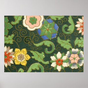 Cloisonne China Patter Asian Oriental Poster